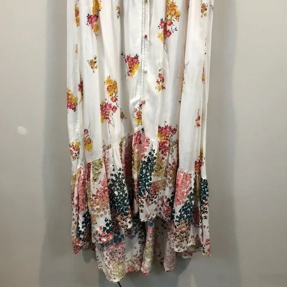 Lucky Brand Felice Floral High Low Button Down Dress Size Medium - Picture 5 of 11